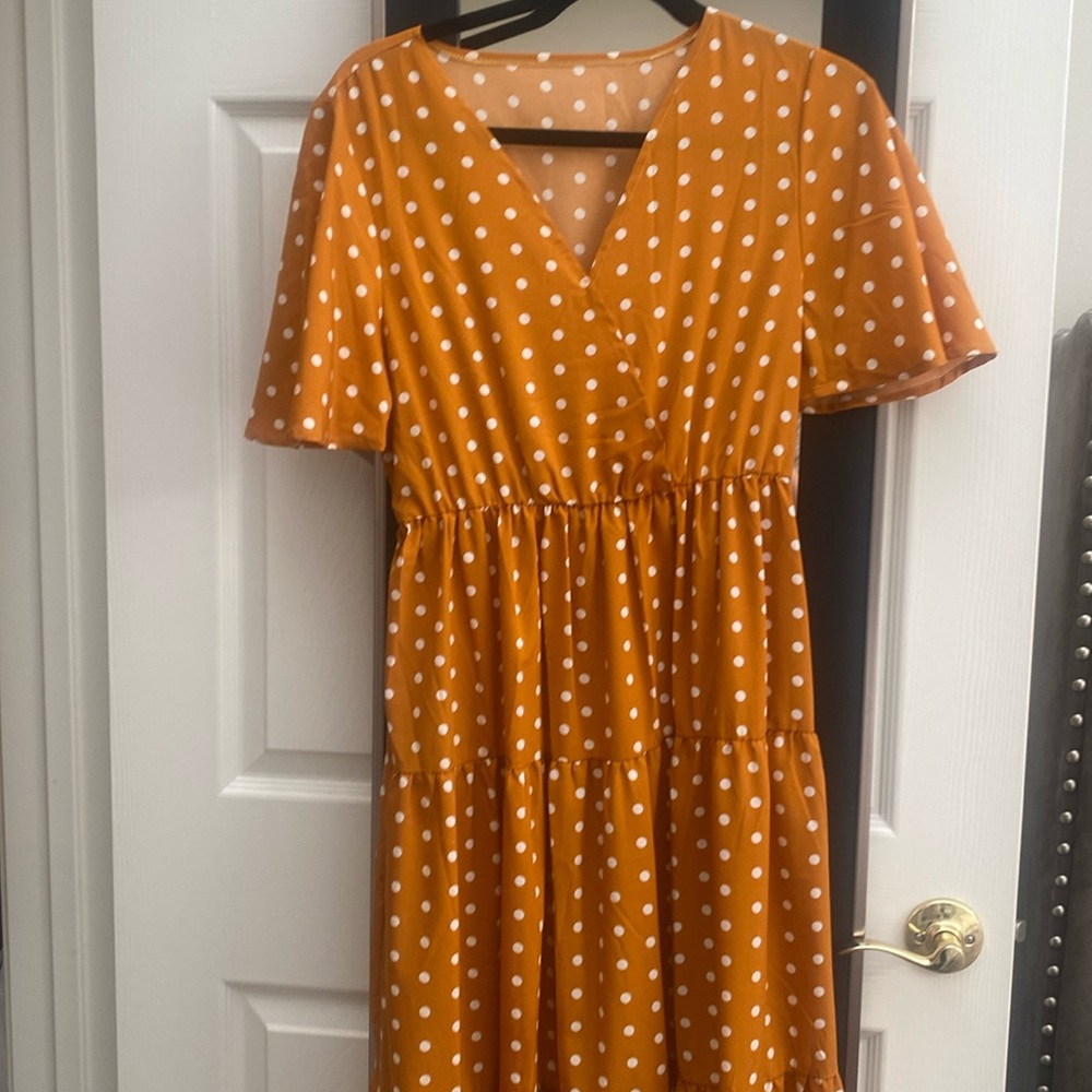 Poka dot maxi dress